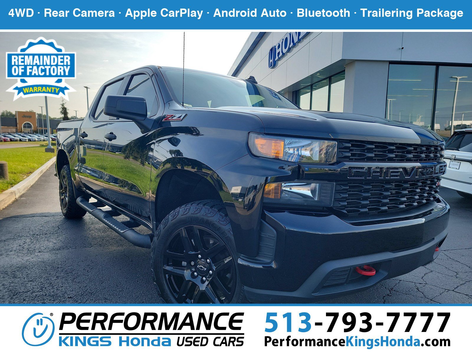 Used 2022 Chevrolet Silverado 1500 Custom Trail Boss w/ Midnight Edition AWD/4WD image 1