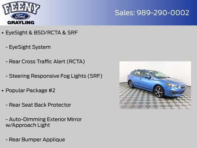 Used 2019 Subaru Impreza 2.0i Premium w/ Eyesight & BSD/Rcta & SRF image 8