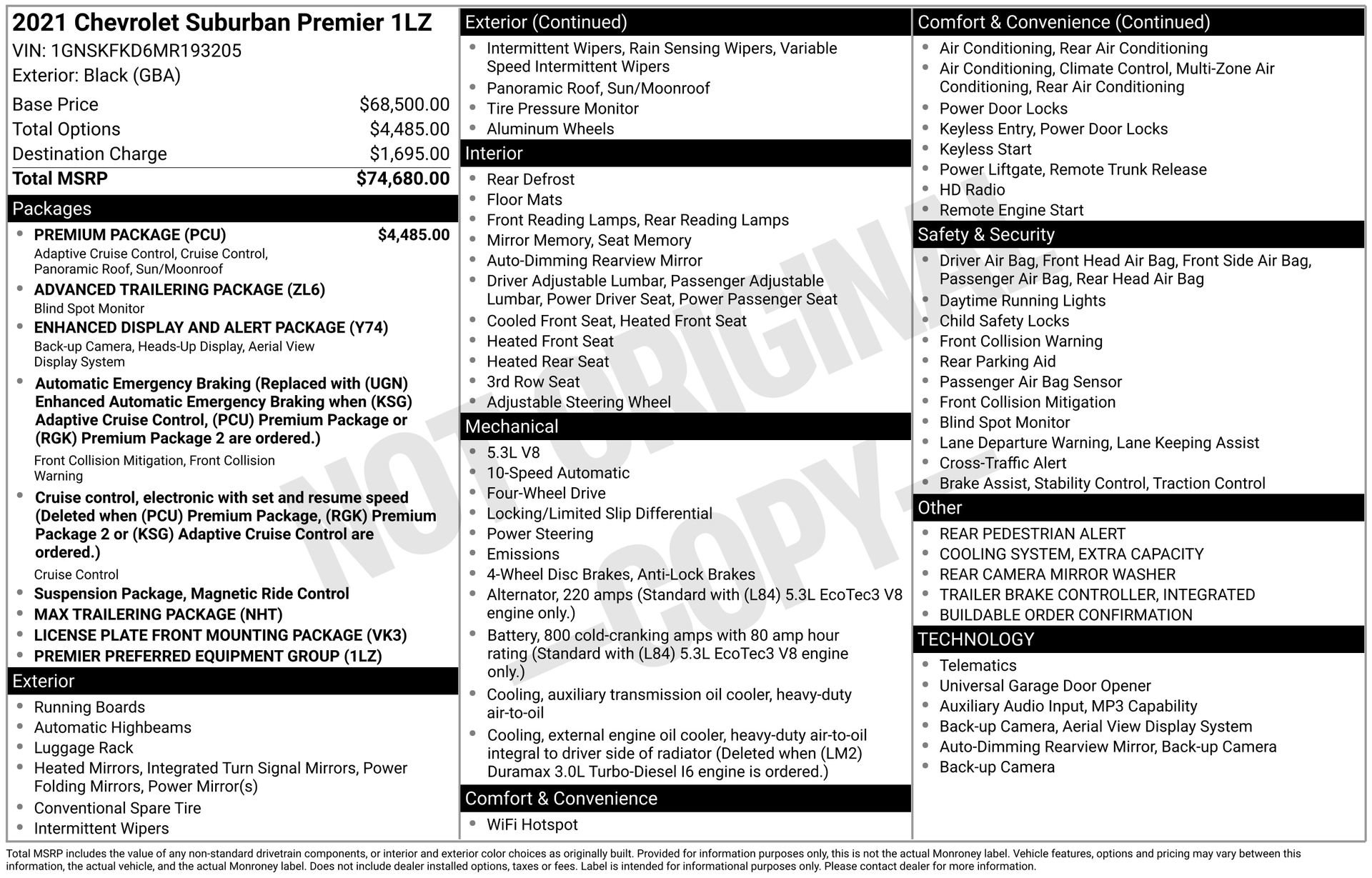 Used 2021 Chevrolet Suburban Premier w/ Premium Package image 4