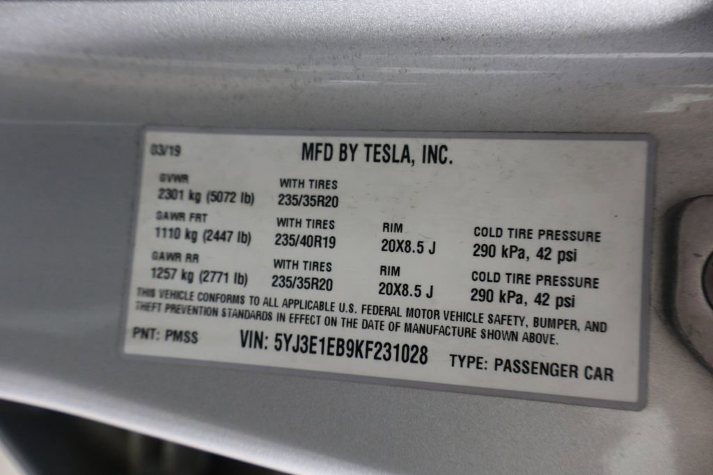 Used 2019 Tesla Model 3 Long Range AWD/4WD image 40