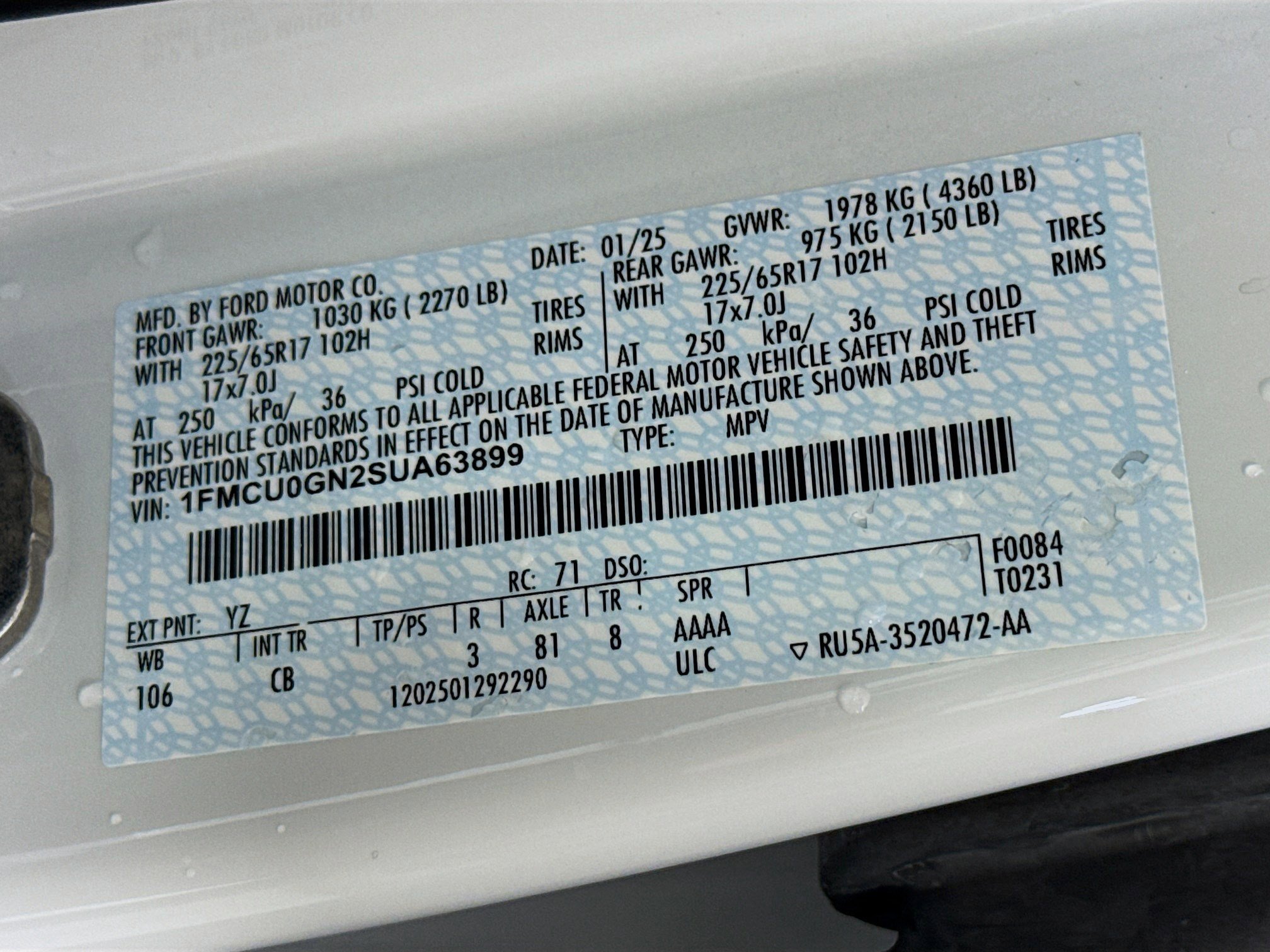 Used 2025 Ford Escape Active image 38