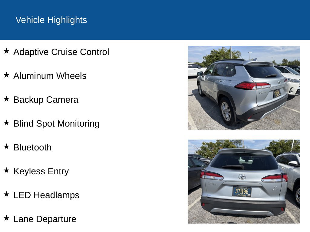 Used 2023 Toyota Corolla Cross LE w/ Moonroof Package AWD/4WD image 2
