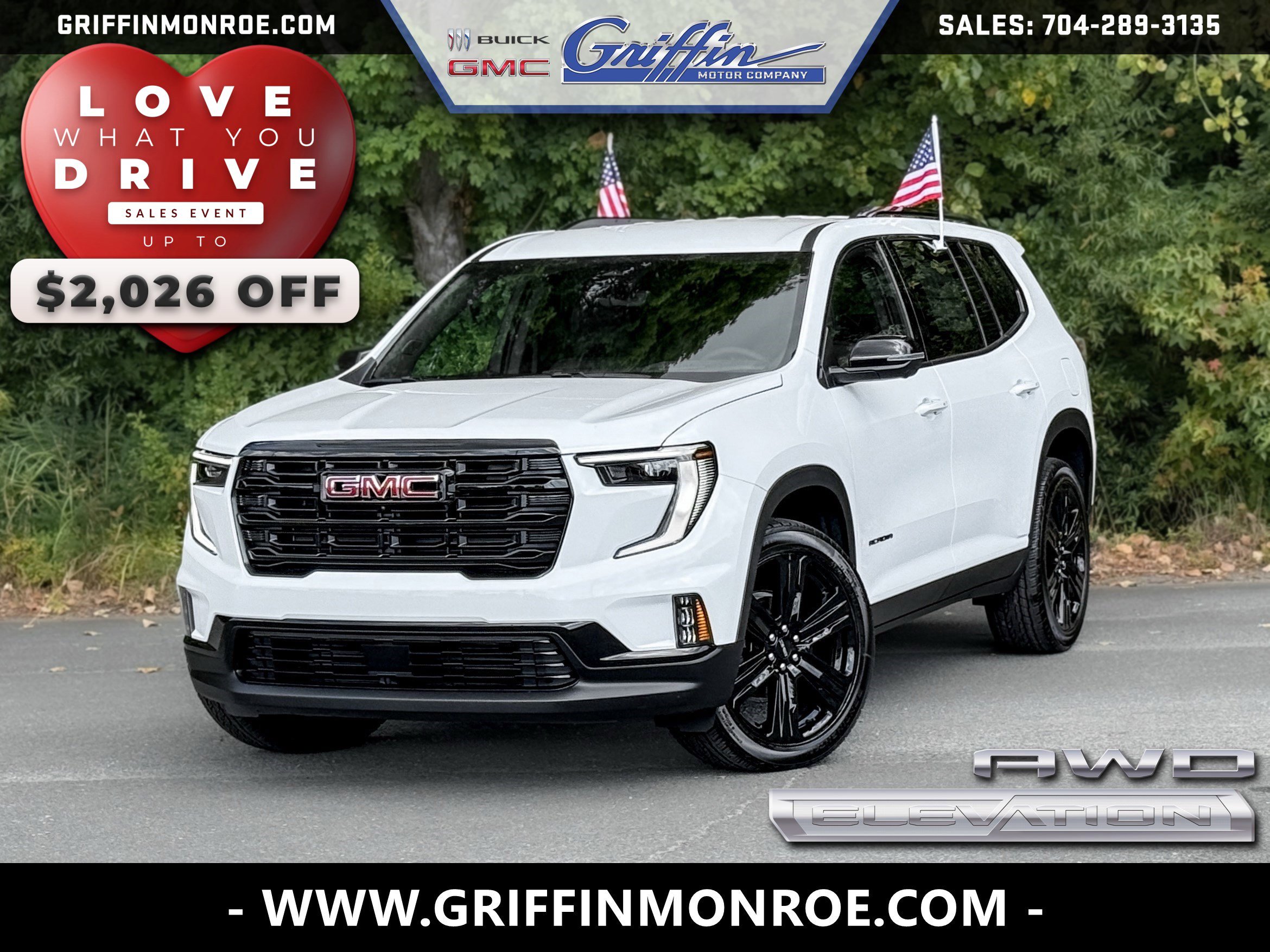 New 2026 GMC Acadia Elevation w/ Black Edition image 1
