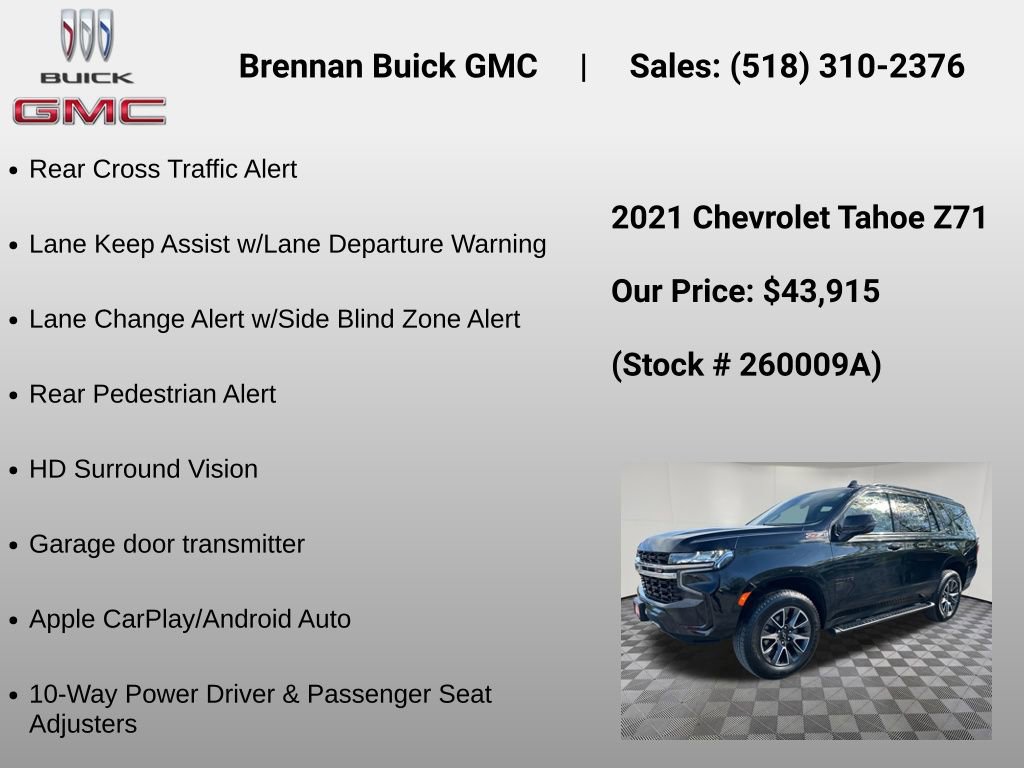 Certified 2021 Chevrolet Tahoe Z71 w/ Z71 Signature Package AWD/4WD image 34