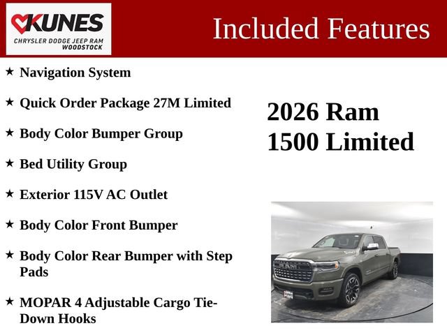 New 2026 RAM 1500 Limited w/ Bed Utility Group AWD/4WD image 3