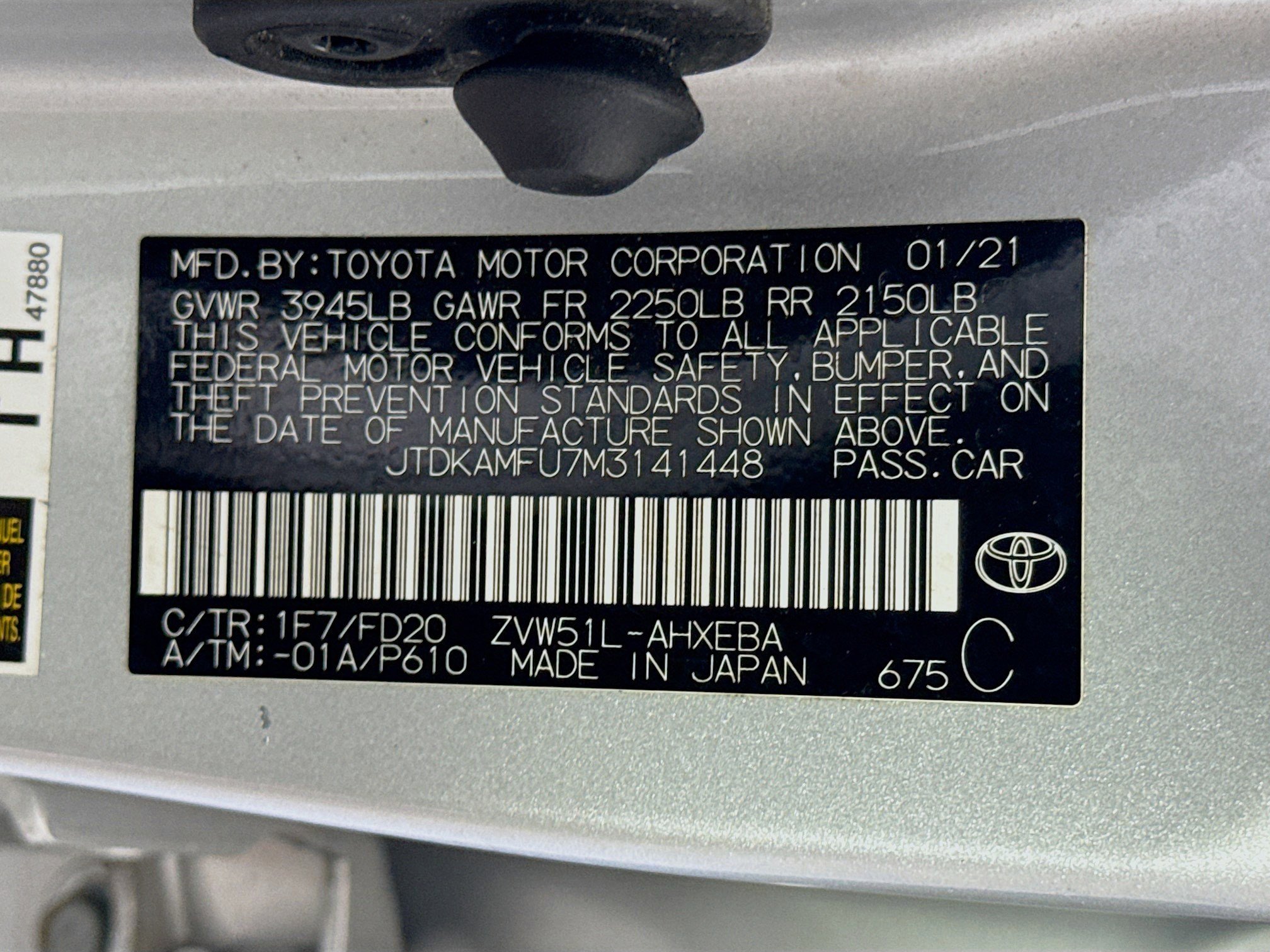 Used 2021 Toyota Prius LE FWD image 40