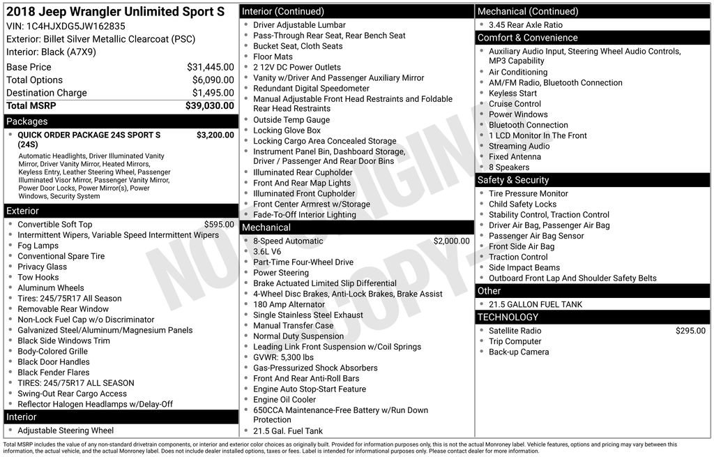 Used 2018 Jeep Wrangler Unlimited Sport S image 58