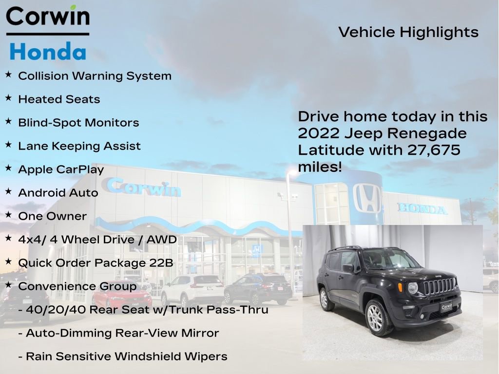 Used 2022 Jeep Renegade Latitude w/ Convenience Group AWD/4WD image 6