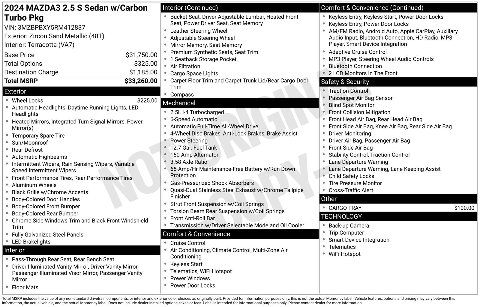 Used 2024 MAZDA MAZDA3 s image 46