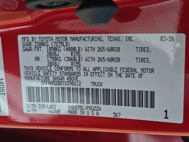 New 2026 Toyota Tundra Platinum image 35