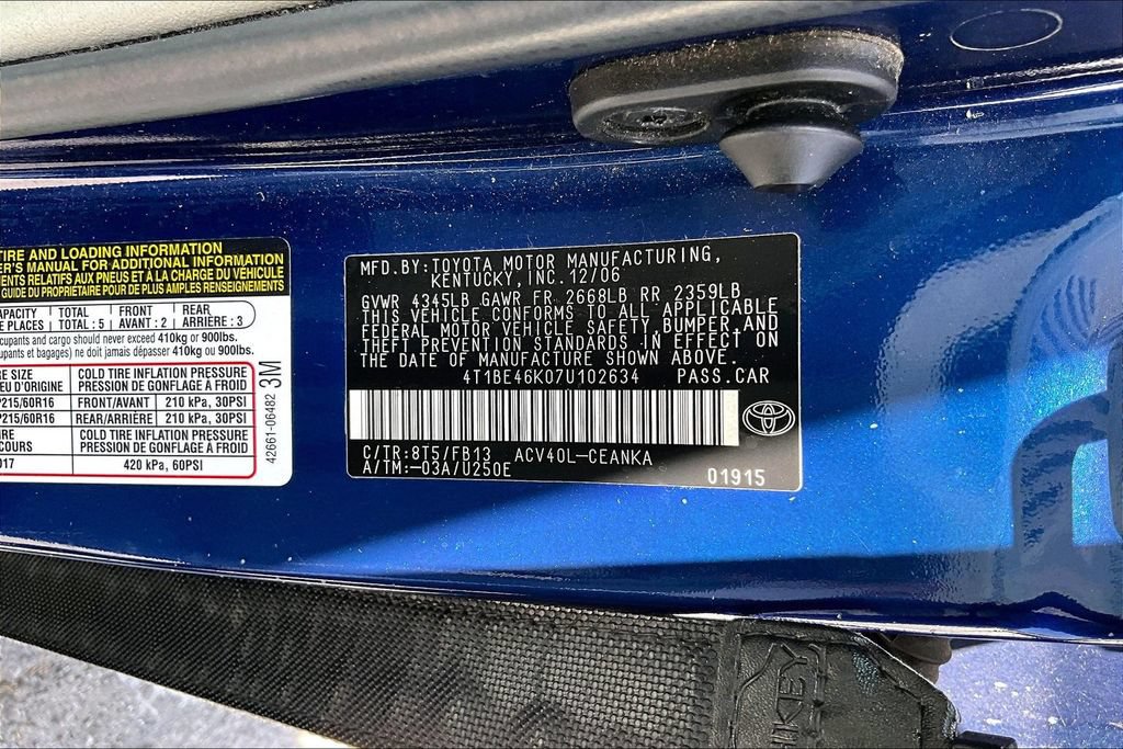 Used 2007 Toyota Camry LE FWD image 9
