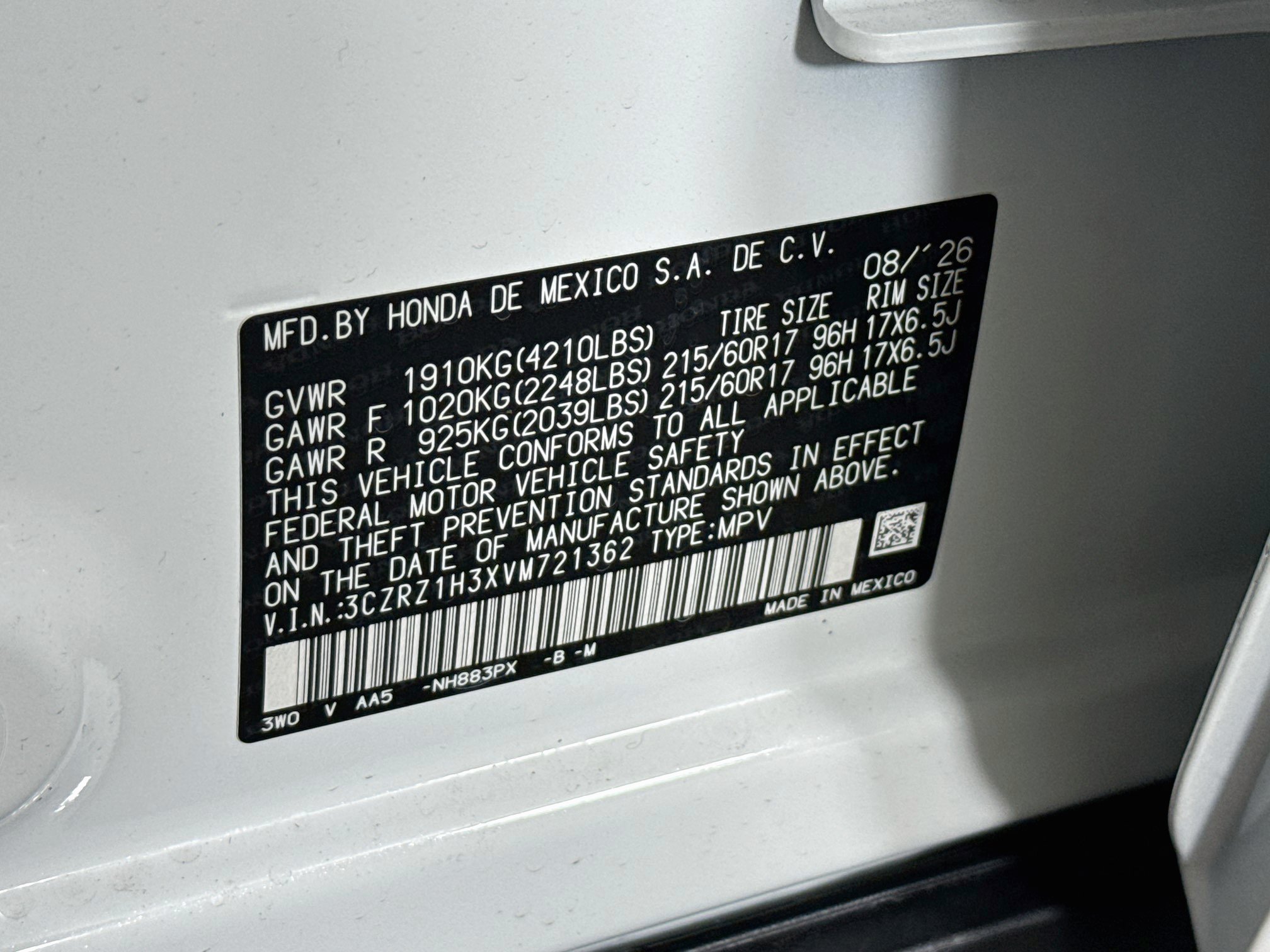 New 2027 Honda HR-V LX image 36