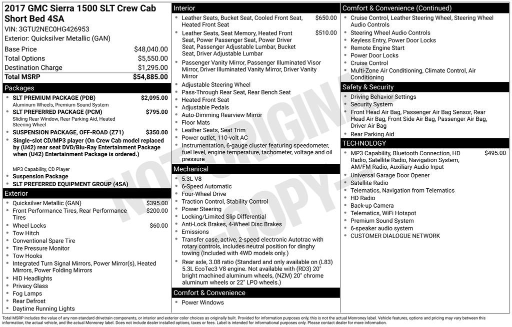 Used 2017 GMC Sierra 1500 SLT w/ SLT Premium Package image 33