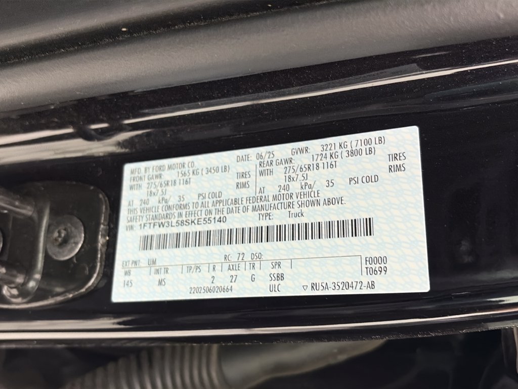 Certified 2025 Ford F150 XLT w/ Equipment Group 301A Standard AWD/4WD image 9