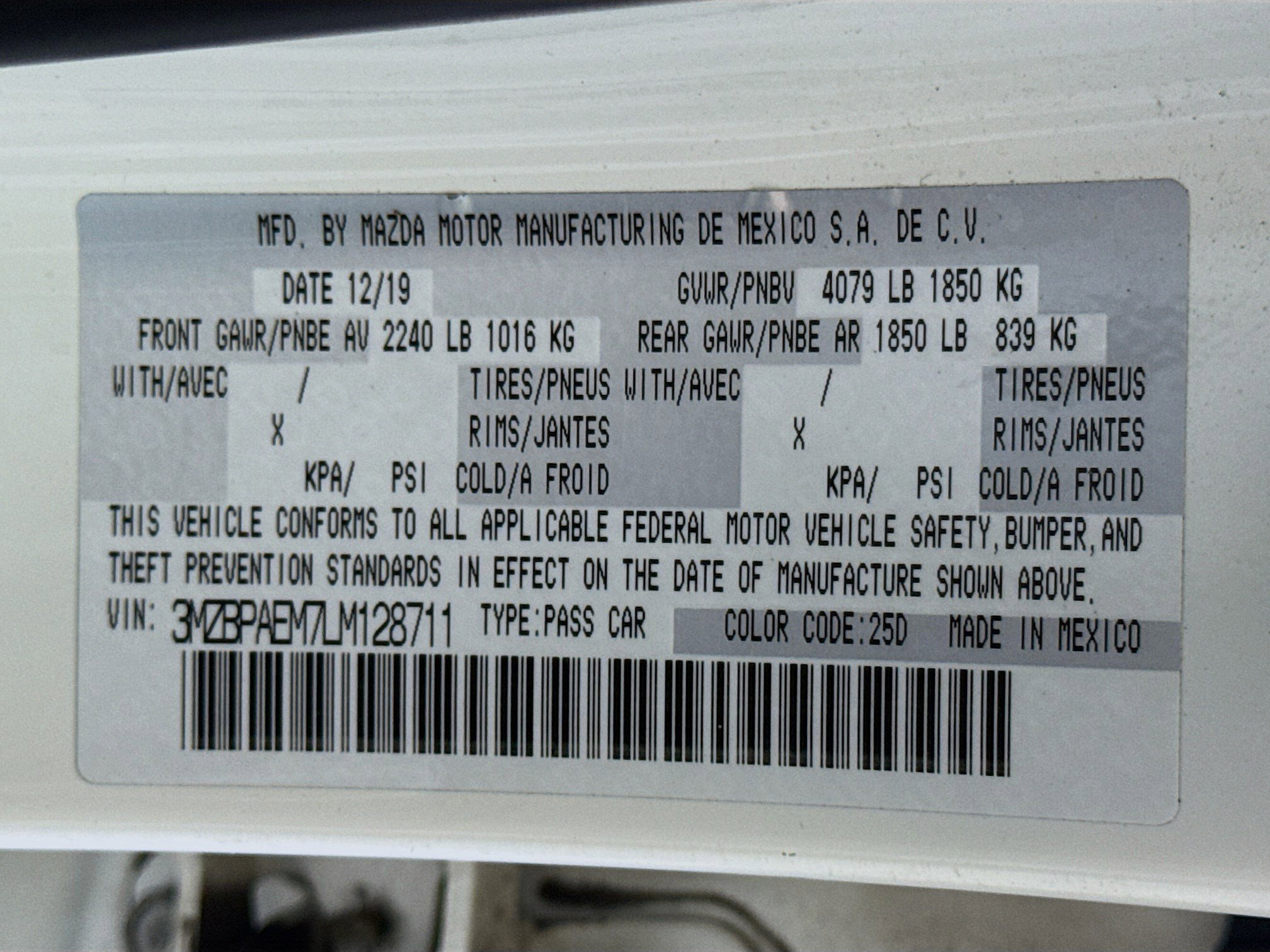 Used 2020 MAZDA MAZDA3 Sedan w/ Premium Package image 40