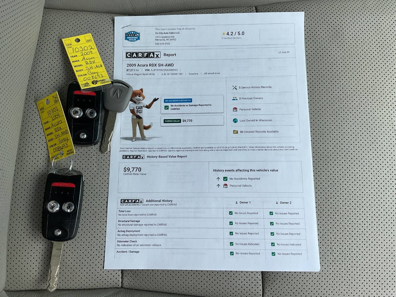 Used 2009 Acura RDX SH-AWD image 38