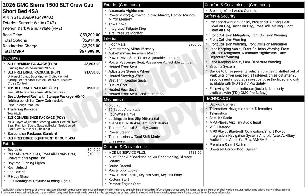 New 2026 GMC Sierra 1500 SLT w/ SLT Premium Package AWD/4WD image 19