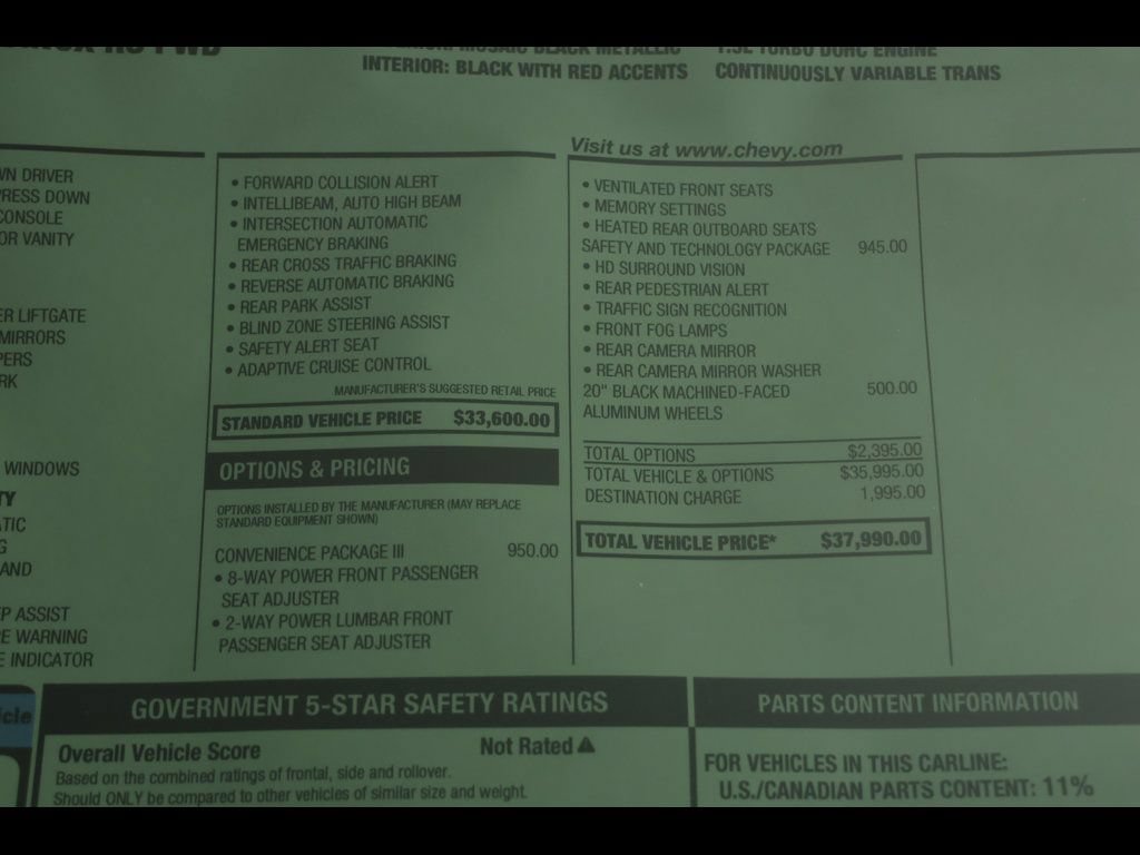 New 2026 Chevrolet Equinox RS w/ Convenience Package III FWD image 25