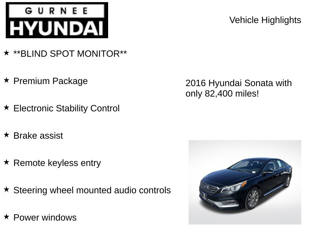 Used 2016 Hyundai Sonata Sport w/ Option Group 02 FWD image 7
