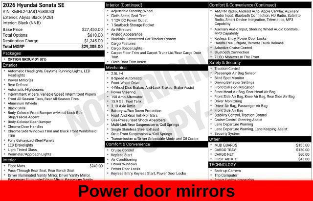 Used 2026 Hyundai Sonata SE FWD image 51