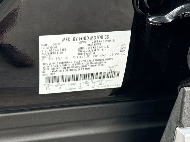 Used 2022 Ford Explorer XLT w/ Equipment Group 202A image 36