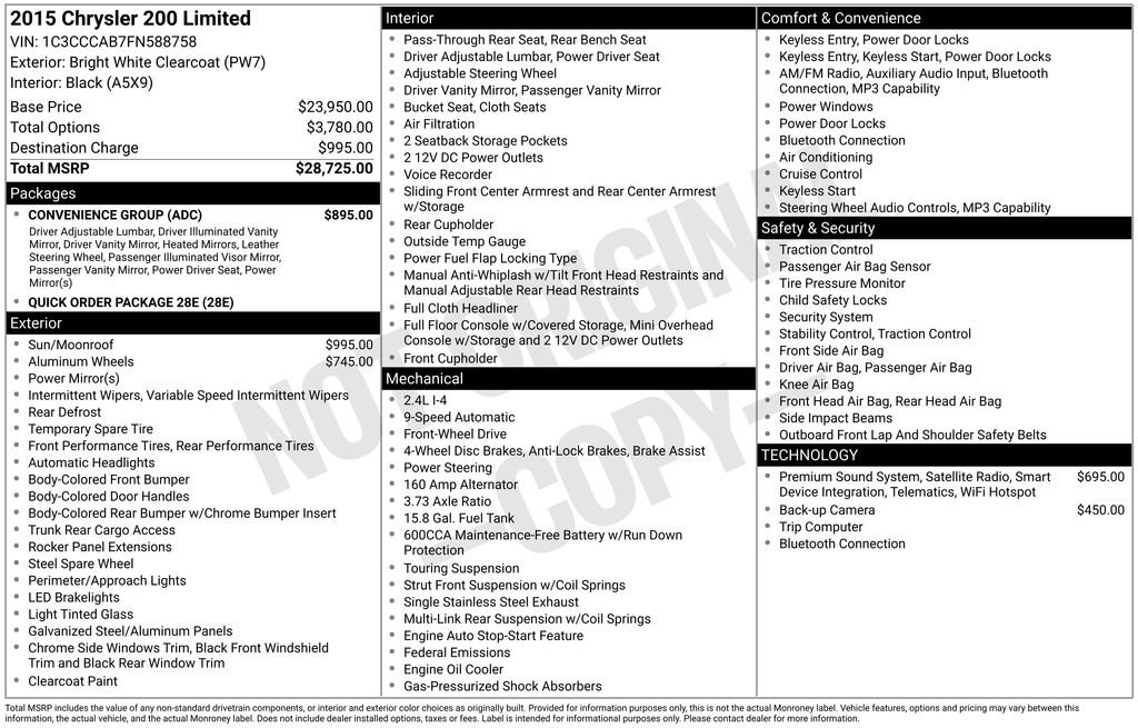 Used 2015 Chrysler 200 Limited w/ Convenience Group FWD image 26