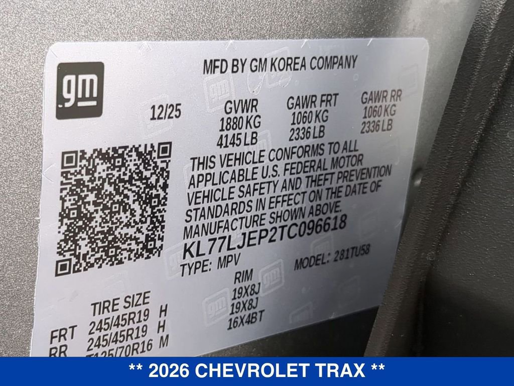 New 2026 Chevrolet Trax RS w/ Driver Confidence Package image 34