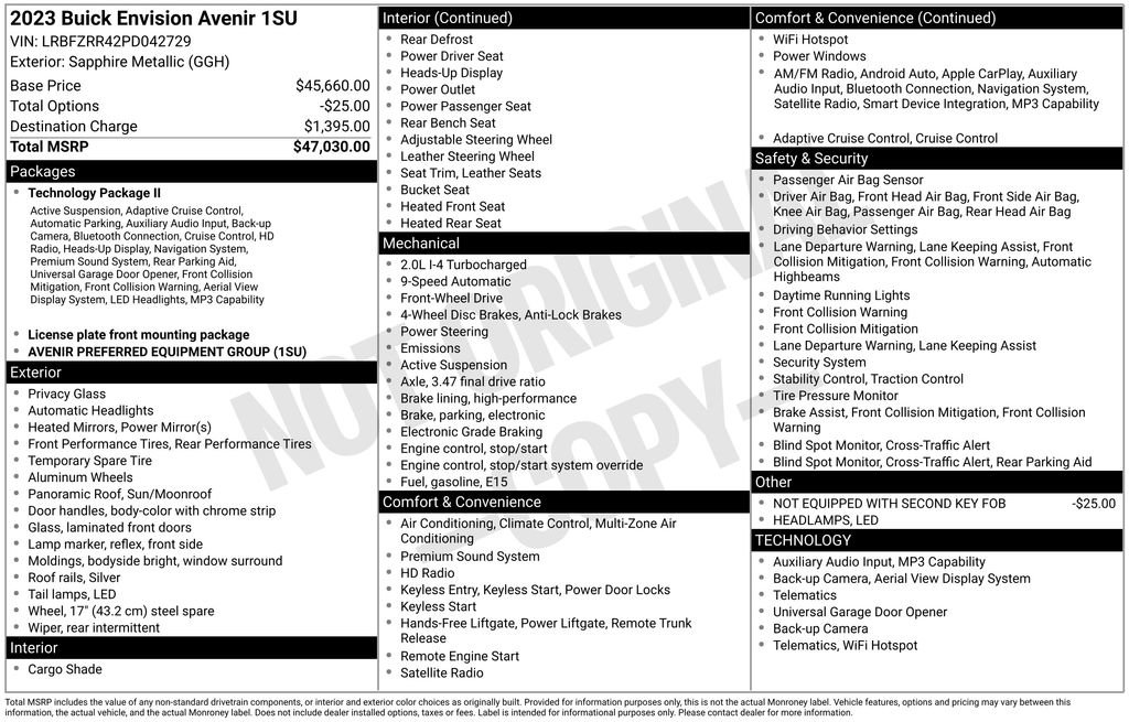 Certified 2023 Buick Envision Avenir FWD image 35
