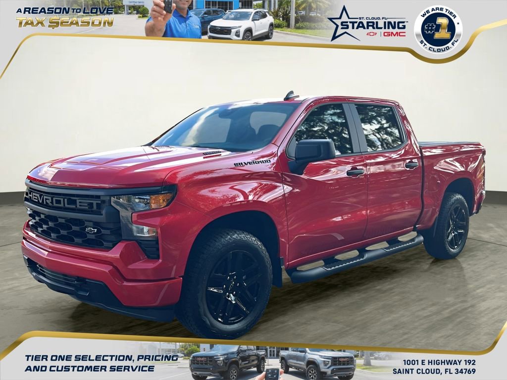 New 2026 Chevrolet Silverado 1500 Custom w/ Turbomax Blackout Package image 1