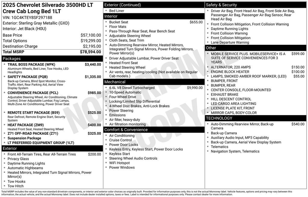 Used 2025 Chevrolet Silverado 3500 LT w/ Trail Boss Package image 34