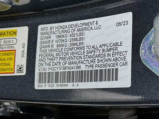 Certified 2023 Honda Accord EX image 34