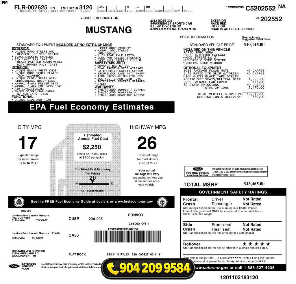 Used 2012 Ford Mustang Boss 302 w/ Boss 302 Accessory Pkg RWD image 37