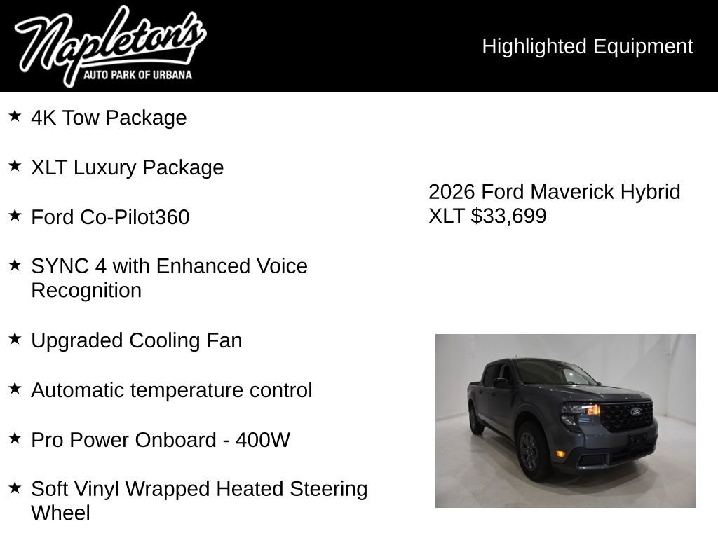 Used 2026 Ford Maverick XLT w/ Equipment Group 301A AWD/4WD image 15