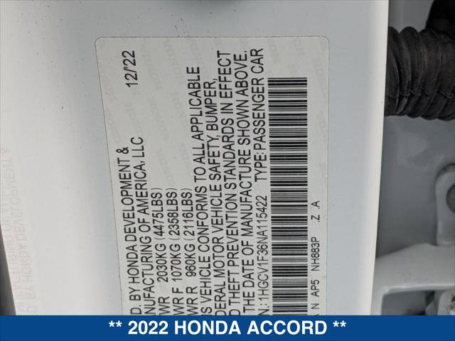 Used 2022 Honda Accord Sport image 24