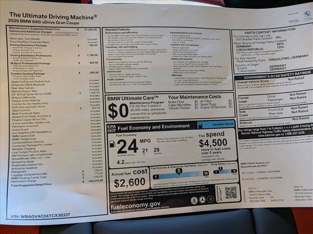 New 2026 BMW 840i xDrive image 20