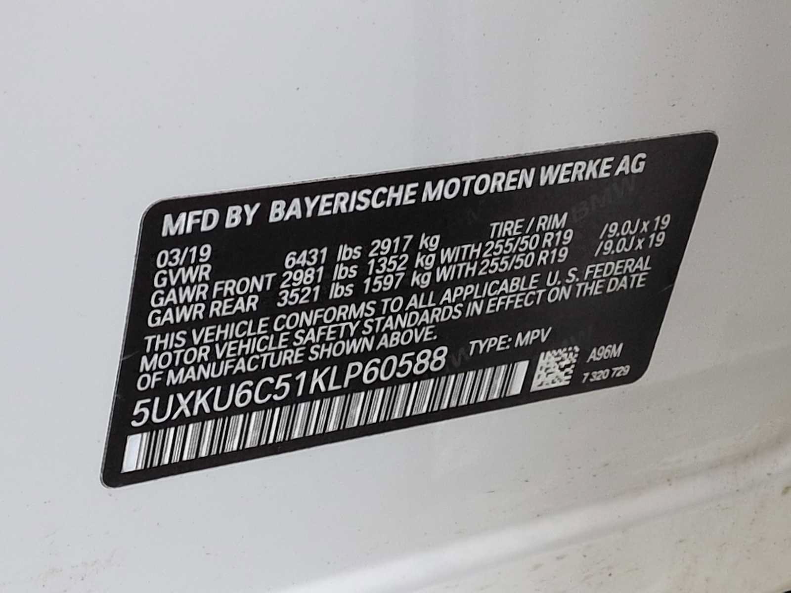 Used 2019 BMW X6 xDrive50i w/ M Sport Package AWD/4WD image 38