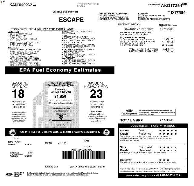Used 2010 Ford Escape XLT AWD/4WD image 2
