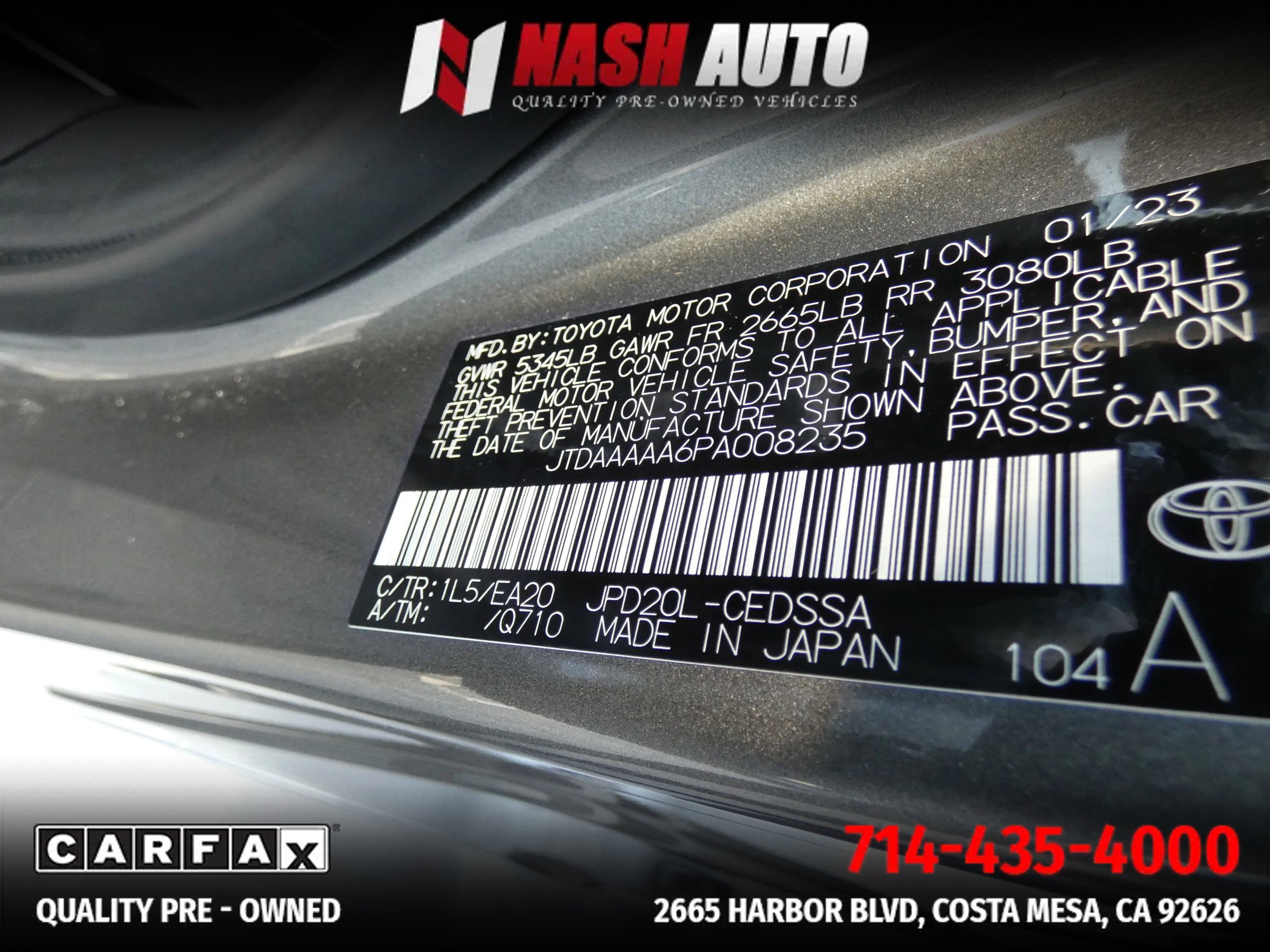 Used 2023 Toyota Mirai XLE Sedan 4D image 58