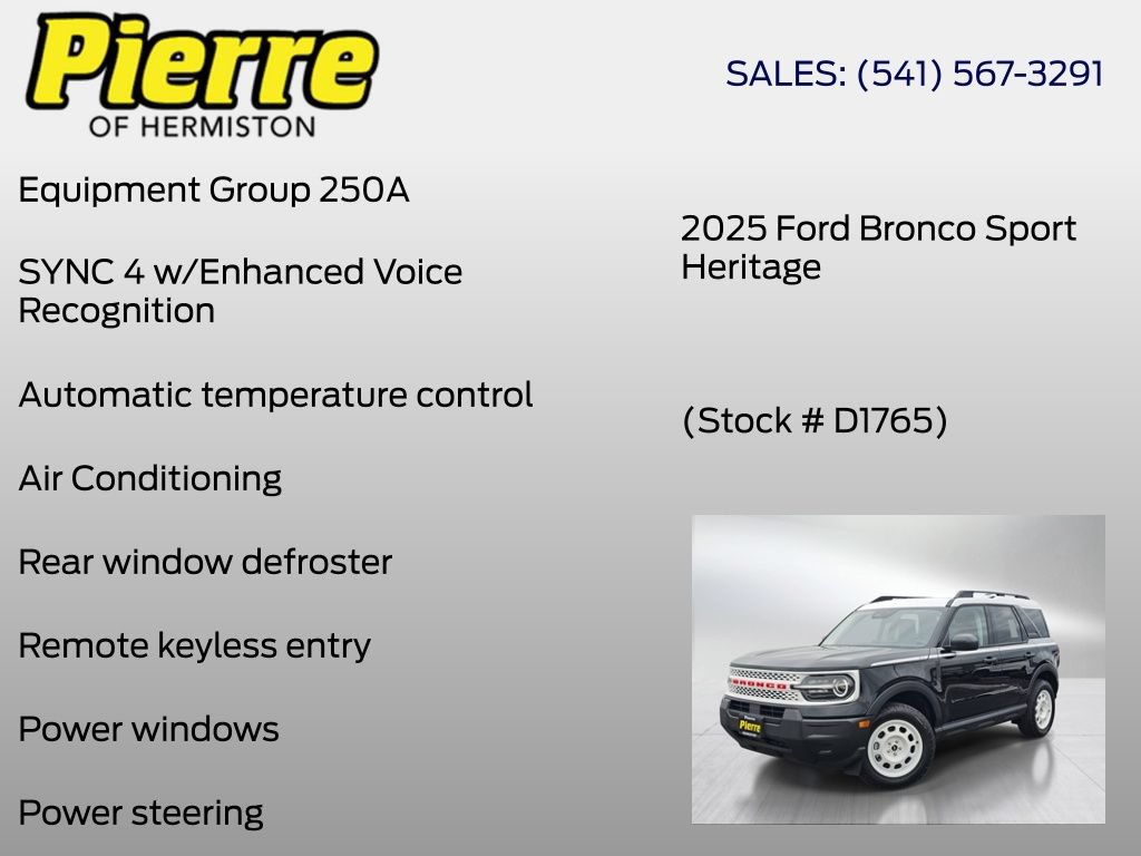 New 2025 Ford Bronco Sport Heritage AWD/4WD image 6