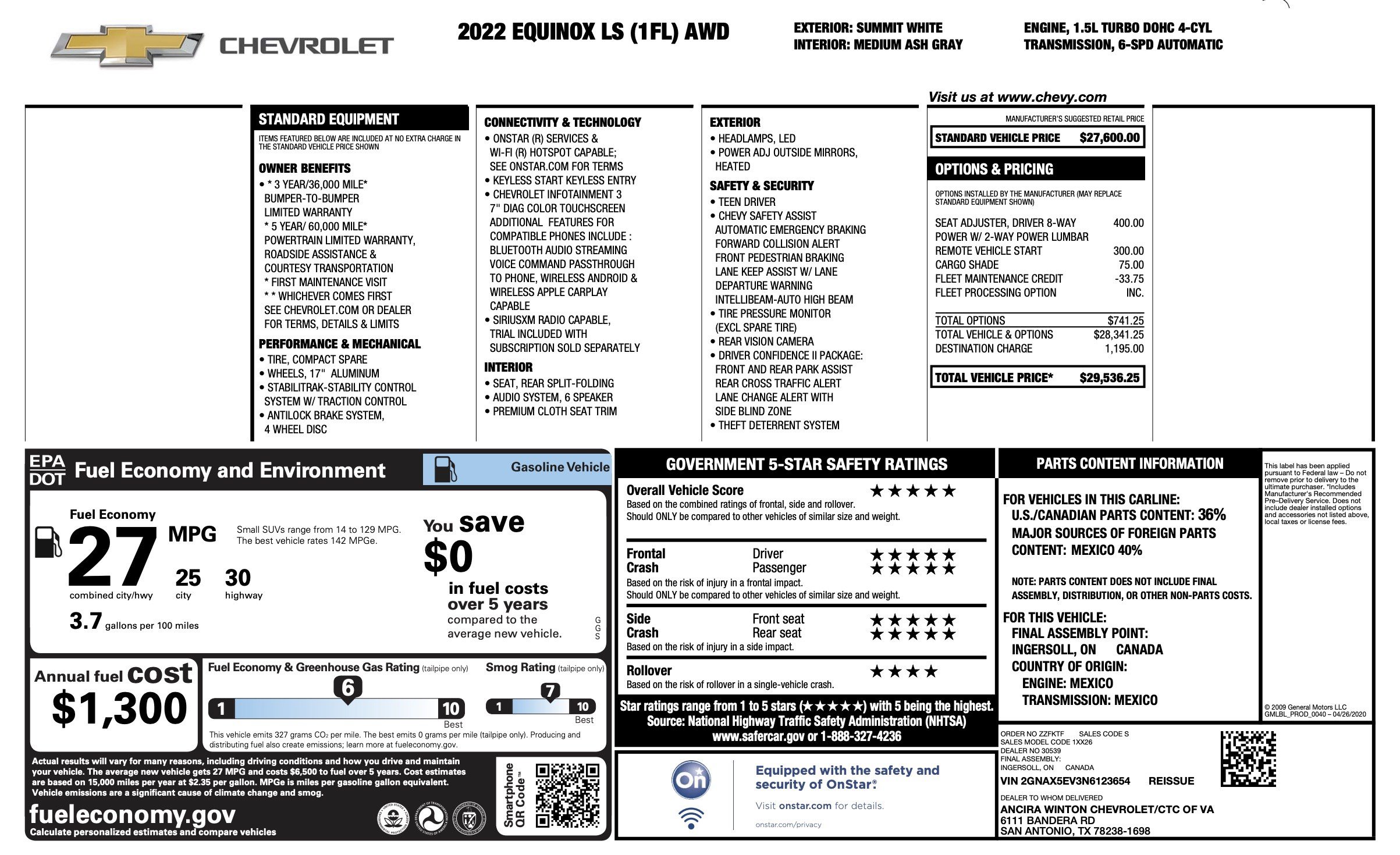 Used 2022 Chevrolet Equinox LS AWD/4WD image 2