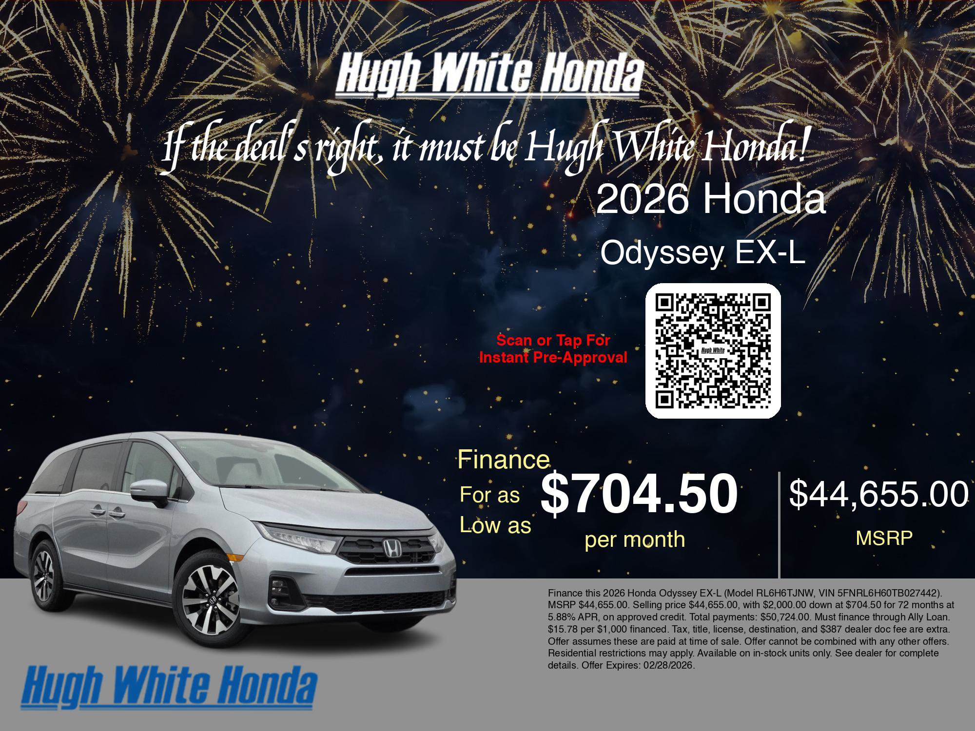 New 2026 Honda Odyssey EX-L image 7