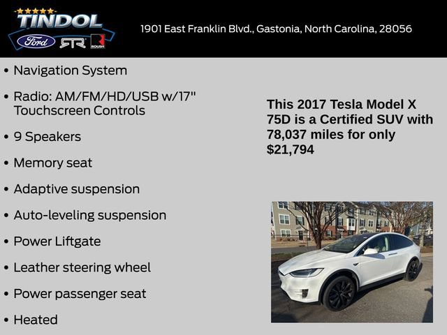 Used 2017 Tesla Model X 75D image 11