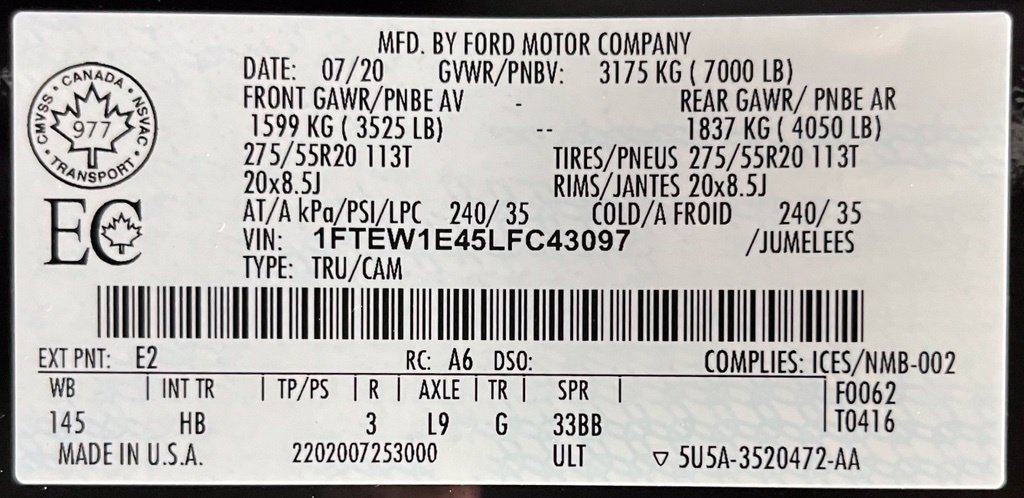 Used 2020 Ford F150 Lariat w/ Equipment Group 502A Luxury AWD/4WD image 61