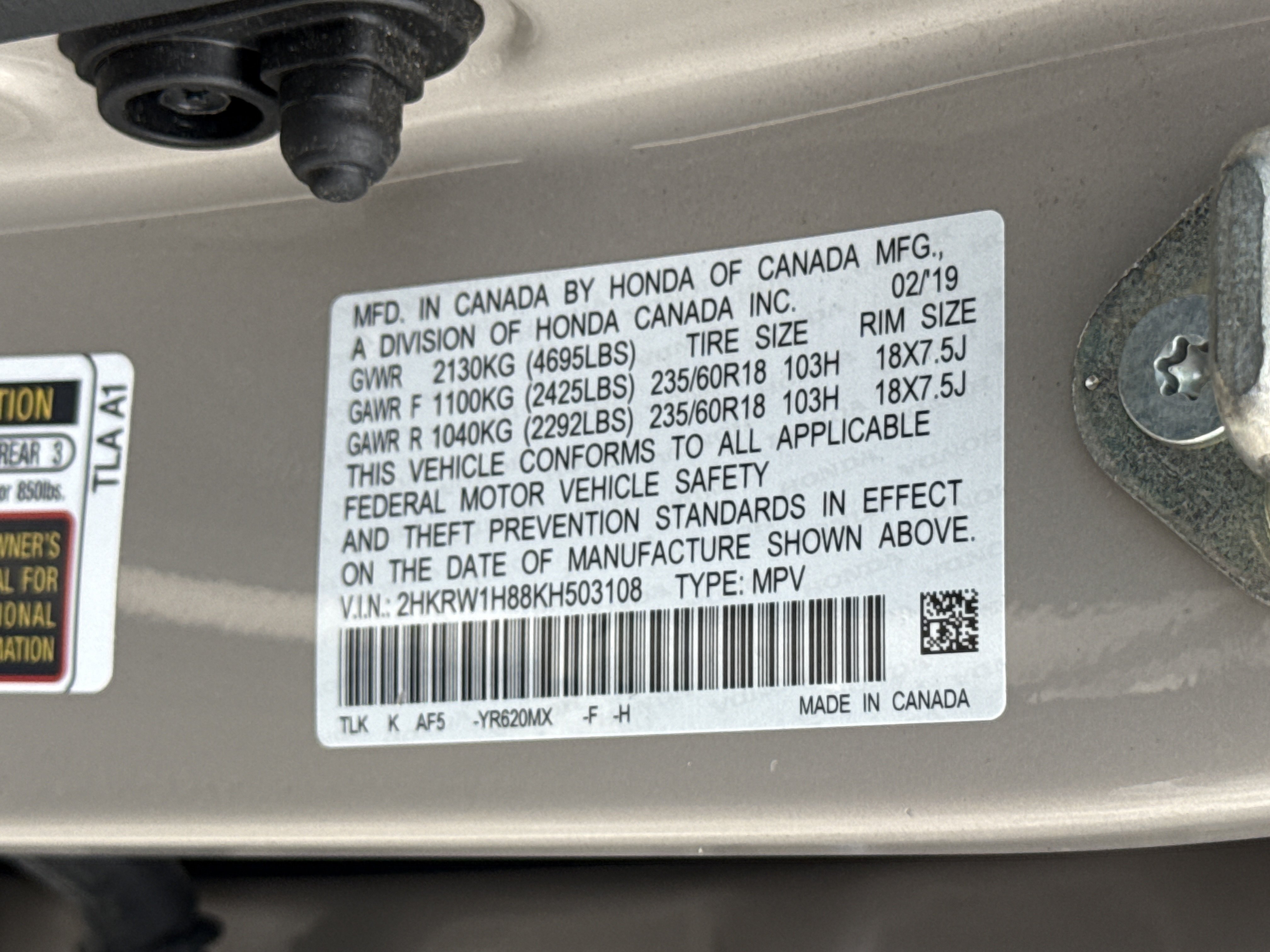 Certified 2019 Honda CR-V EX-L image 43