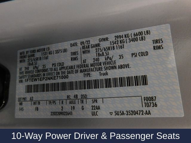 Used 2022 Ford F150 XLT w/ Equipment Group 302A High image 35