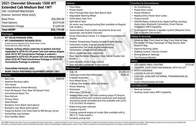 Certified 2021 Chevrolet Silverado 1500 W/T w/ WT Value Package image 34