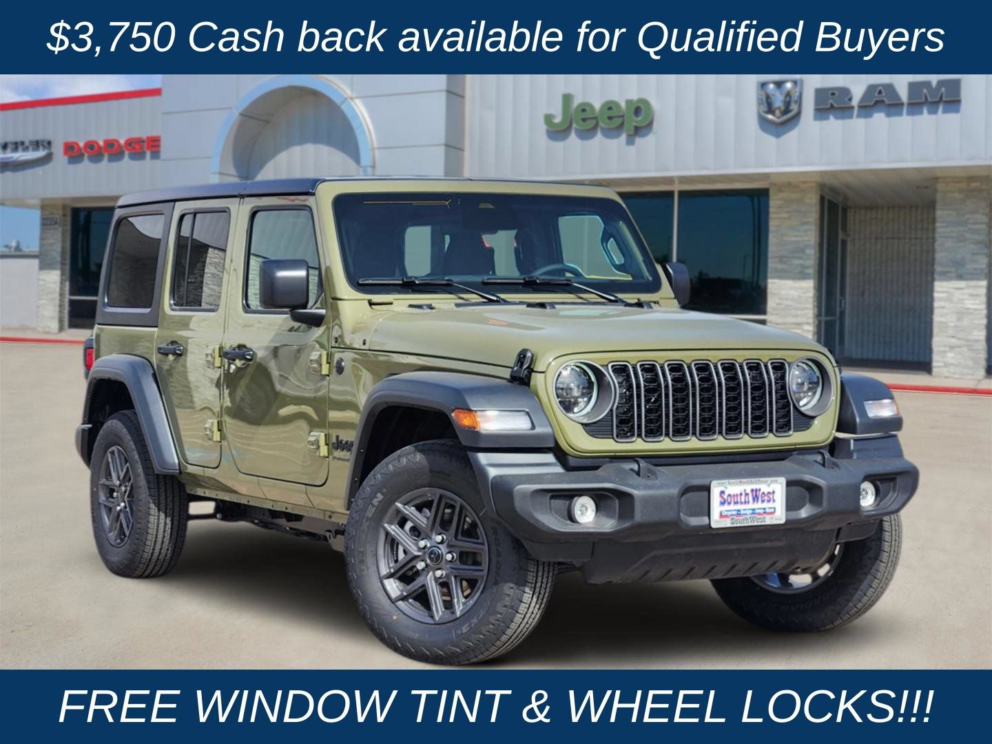 New 2026 Jeep Wrangler Unlimited Sport AWD/4WD image 1