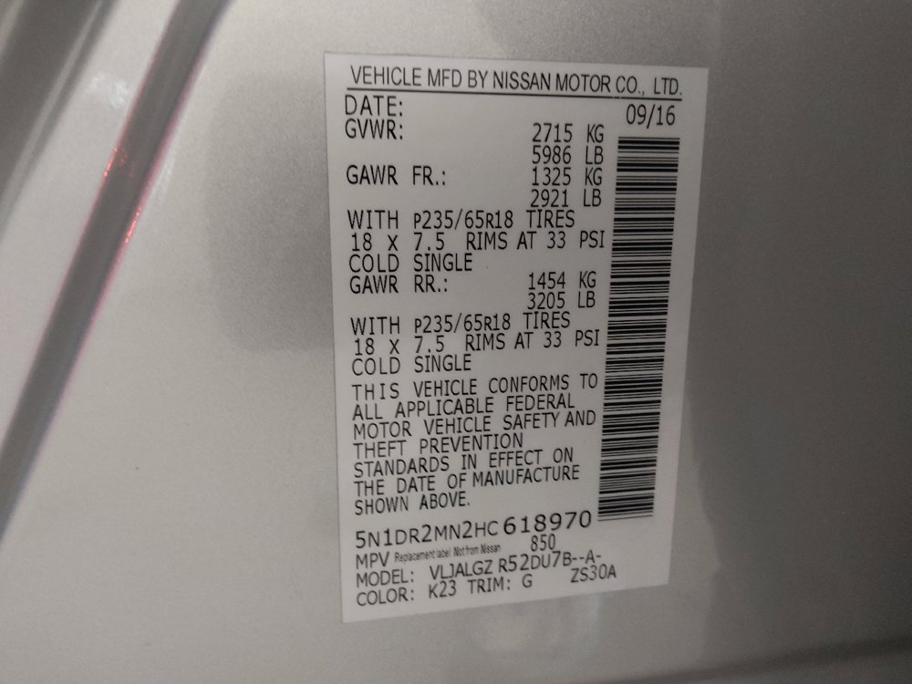 Used 2017 Nissan Pathfinder SL w/ SL Premium Package FWD image 33