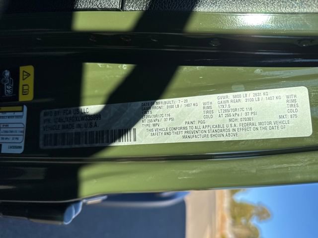 Used 2020 Jeep Wrangler Unlimited Rubicon w/ Steel Bumper Group image 9