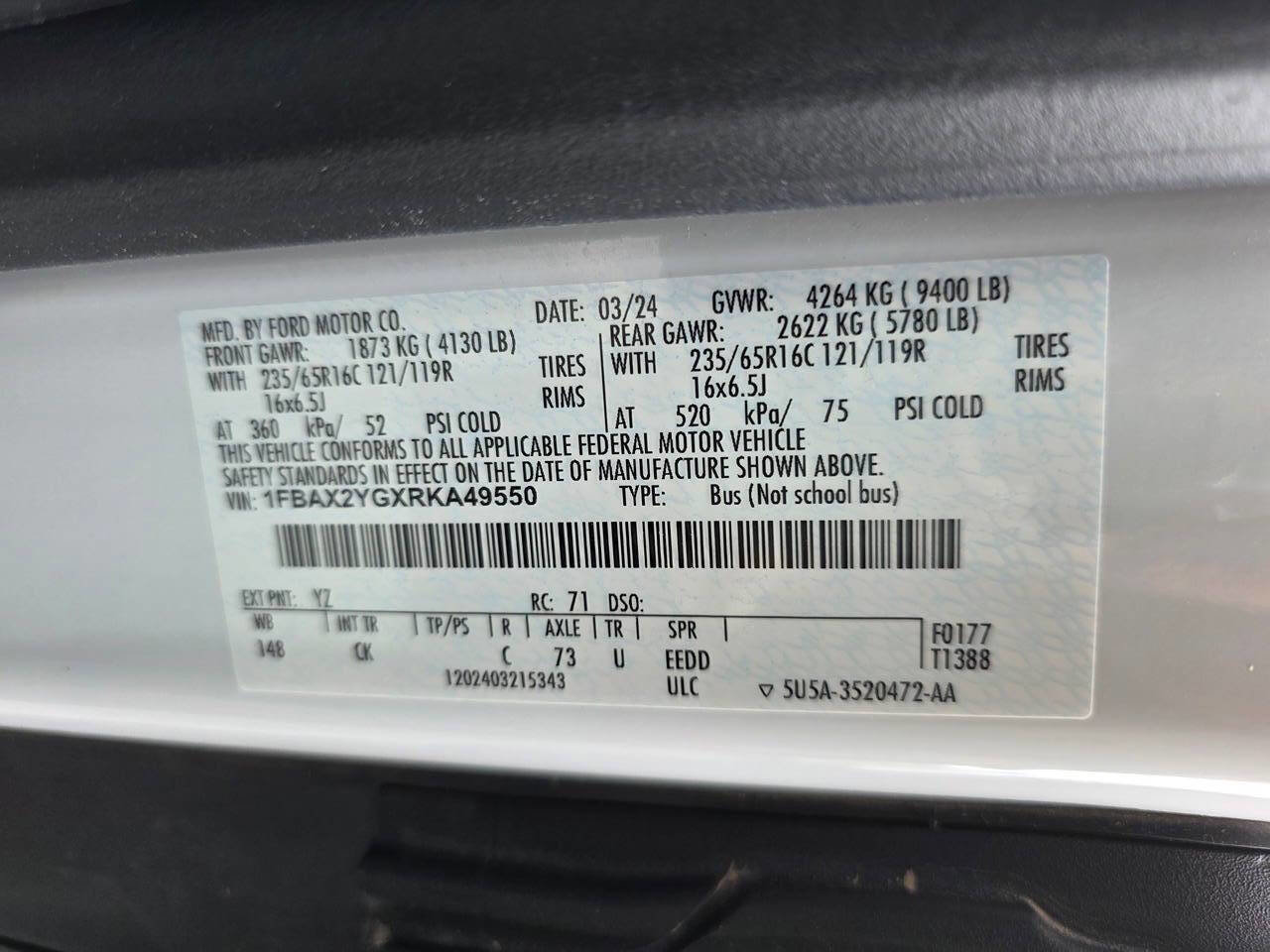 Used 2024 Ford Transit 350 XLT RWD image 26